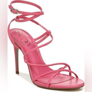 Sam Edelman Sareena Rose Stiletto Heel Open Toe Ankle Strap Heeled Sandals